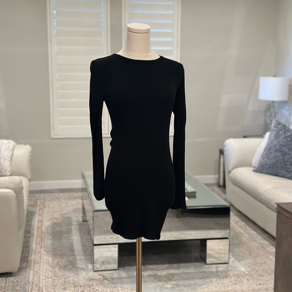 long sleeve spandex mini dress CLEARANCE